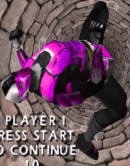 Gayrax tumbling towards his doom.