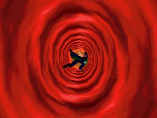 A headless Duffy makes his way down Balzax' digestive channel in punishment for his evil deeds.